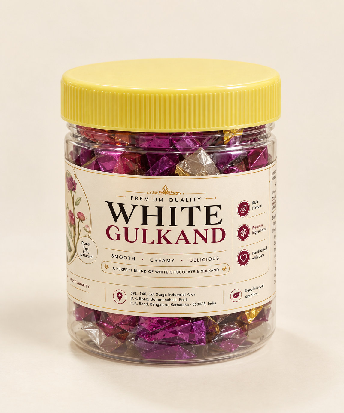 White Gulkand Homemade Chocolate